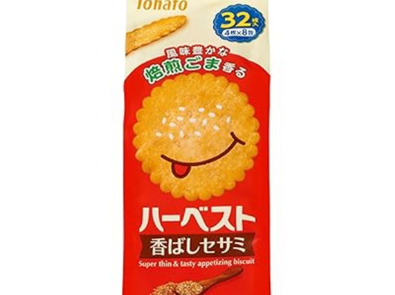 【106円】東ハト ハーベスト 香ばしセサミ 32枚入がセール特価。シンプルなビスケット