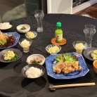 だんなさまごはんの、唐揚げ定食の夜ごはん