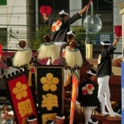 19 貝塚市 麻生郷だんじり祭り（試験曳き③） : 神社前2F特設祭事場