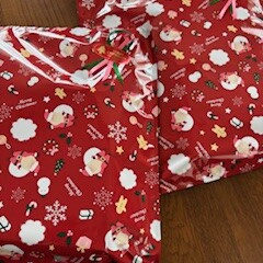 サンタ帽かぶって。