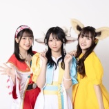 『[イコラブ] メイプルストーリー×＝LOVE「佐々木舞香･野口衣織･音嶋莉沙」が秋葉原駅電気街口サイネージにて掲載!!』の画像