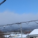 夜中に降った雪が積もりました！