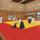 【2026/03/29・社武道館（日）】（播但・社教室と合同稽古） 当てて崩す・円で外す — 後方入り身投げと杖取り、片手での二教の稽古