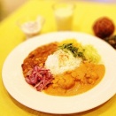 チキン＆お豆のあいがけカレー