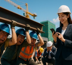 【悲報】建設業界、女性登用を進めた結果→「キツい仕事は全部男」という地獄が爆誕ｗｗｗ