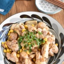 鶏もも肉ときのこのバターポン酢ソテー