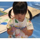 秩父こども園　つどいの広場はっぴー　絵の具であそぼう！