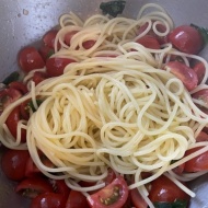 つくれぽいただきました！イタリアンな冷製パスタ！トマトとブッラータのクルダイオーラ