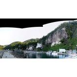 『余市町白岩の白い壁-水冷破砕岩と軽石凝灰岩』の画像