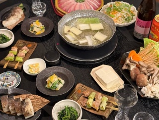 香味野菜の細切りで食べる鰤しゃぶの夜ごはん