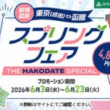 『SPRING JAPAN（スプリング ジャパン）成田函館、中部新千歳片道4880円～！』の画像