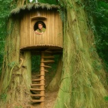 『巨大なツリーハウスを建てるブッシュクラフト』の画像