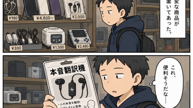 【奇妙な話】本音翻訳イヤホン、買いました