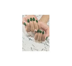 鮮やかグリーンが映える☆ マザーズグリーンの秋色ワンカラーネイル💚