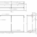 【HR_011】やや長めの2連式ハンガーラックの作図事例