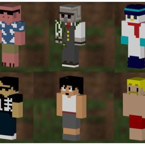 たこらいすさん風スキンその３ 村人さんと合体 ものちゃんマイクラスキン作成配布所