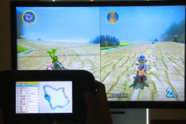 Wiiu マリオカート8 ゲームパッドはクラクションボタンの他マップ表示なども可能 画面分割対戦時もゲームパッドのみ 速報 保管庫 Alt