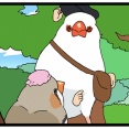 【羽やすめ漫画】山より大きいぞ！ジャンボキンカさん