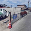 駐車場フェンス復旧工事