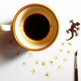 【画像】珈琲で描いた香り立つようなイラストを置いておきます