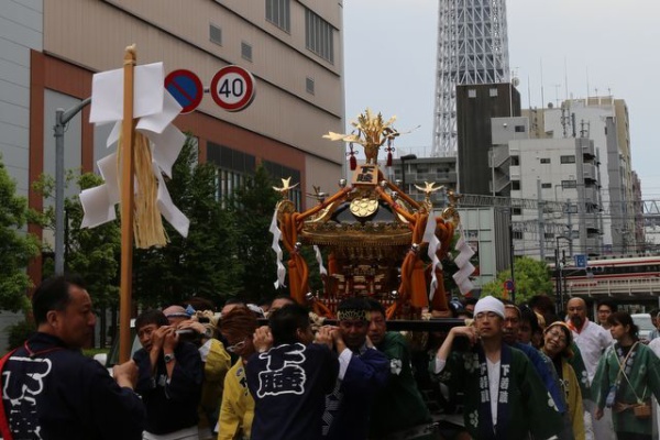 お祭りにゃんこ スカイツリー