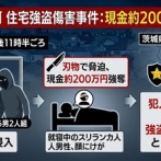 【速報】「日本の年末年始、地獄と化す」住宅に外国人とみられる男2人が押し入る　就寝中に刃物を突きつけ現金約200万円を奪い逃走