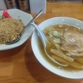 らーめん太陽でらーめん半チャーハンセット！(太陽2回目)