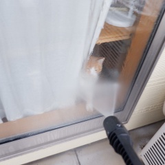 コードレスのケルヒャーで、ベランダ掃除