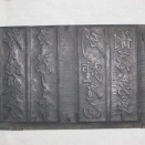 残りの凸字版版木の拓本採り