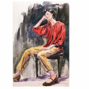 絵画、水彩スケッチ、ヌードクロッキー、真作 2mins Drawing #2minsketch #2minsdrawing #lifedrawing #yukonagayama