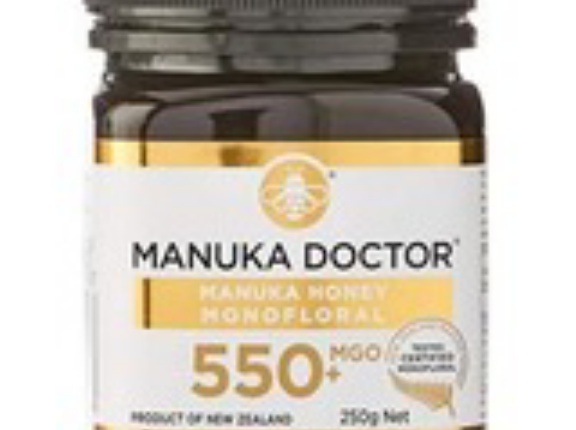 【3,791円】Manuka Doctor マヌカハニー mgo550+ 250g 国内正規品 ニュージーランド産 MANUKA HONEY100%