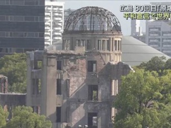 80回目の広島原爆の日・上下天一家はそれぞれの場所で黙祷