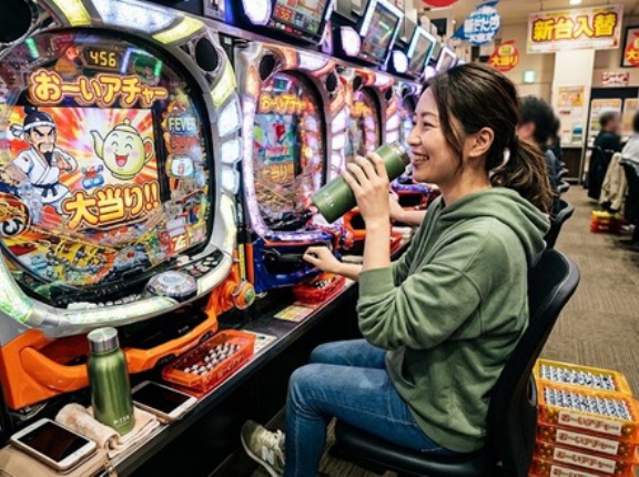 パチ屋にマイ水筒持ってきてるやつとかたまにいるけどさ。そんな100円200円ケチるようなやつがパチ屋なんか行くなよ！！！