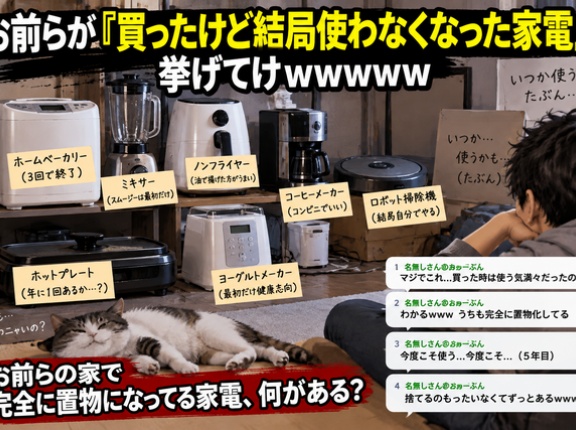 お前らが「買ったけど結局使わなくなった家電」挙げてけｗｗｗｗｗ
