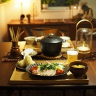 薬味たっぷりで美味さ倍増！自家製サラダチキンがメインのヘルシー晩ごはん。