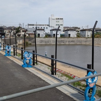 「柏の葉キャンパス」南東部の調整池「4号調整池」周辺の整備工事状況（2026年4月21日）