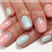 ミントグリーン パステルネイル 中野ネイルサロン Fleurir のブログ プライベートネイルサロン