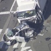 千葉県でトラックや乗用車など6台が絡む事故発生　乗用車は押し潰され原型とどめず　1人死亡