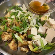 茄子・豆腐・ねぎの炒め煮