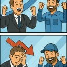 ホワイトカラーとブルーカラーの賃金格差 逆転