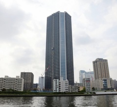 地上58階「グランドシティタワー月島」の建設状況！隅田川テラスに繋がる分譲タワマン（2025.8.23）