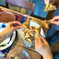 爽快な夏のテーブル。