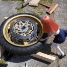 ホンダX4のタイヤ交換