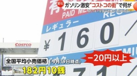 【山梨】コストコ激安ガソリン160円代で提供、長野から1時間かけて来る利用者も…周囲のスタンド「俺たちの負けだ」