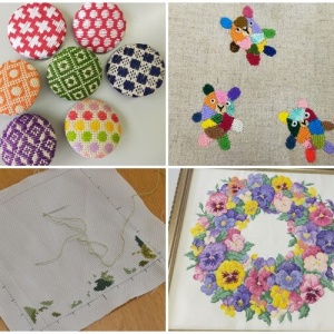 矢沢順子さんのキルト】レッドワークでスーちゃんの刺繍 : happy-go