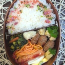 ハンバーグにナポリタンっていいよね～夫のお弁当702