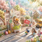 無職なのに通学路の旗振りやってる