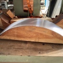 NO-472　曲木のプレス加工、パンチメタルの変化模様、れいわ大石共同代表来たる、衆院選挙の危惧、ヒノキの皮剥き間伐、日本の自然葬、ナマエビはちょっとなど