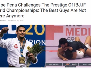 【海外記事】フェリペ・ペナがIBJJFワールド選手権の権威に異議：「もう最高の選手たちは出場していない」【ブラジリアン柔術】