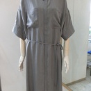 ワイト、キュプラバンドカラーシャツワンピース